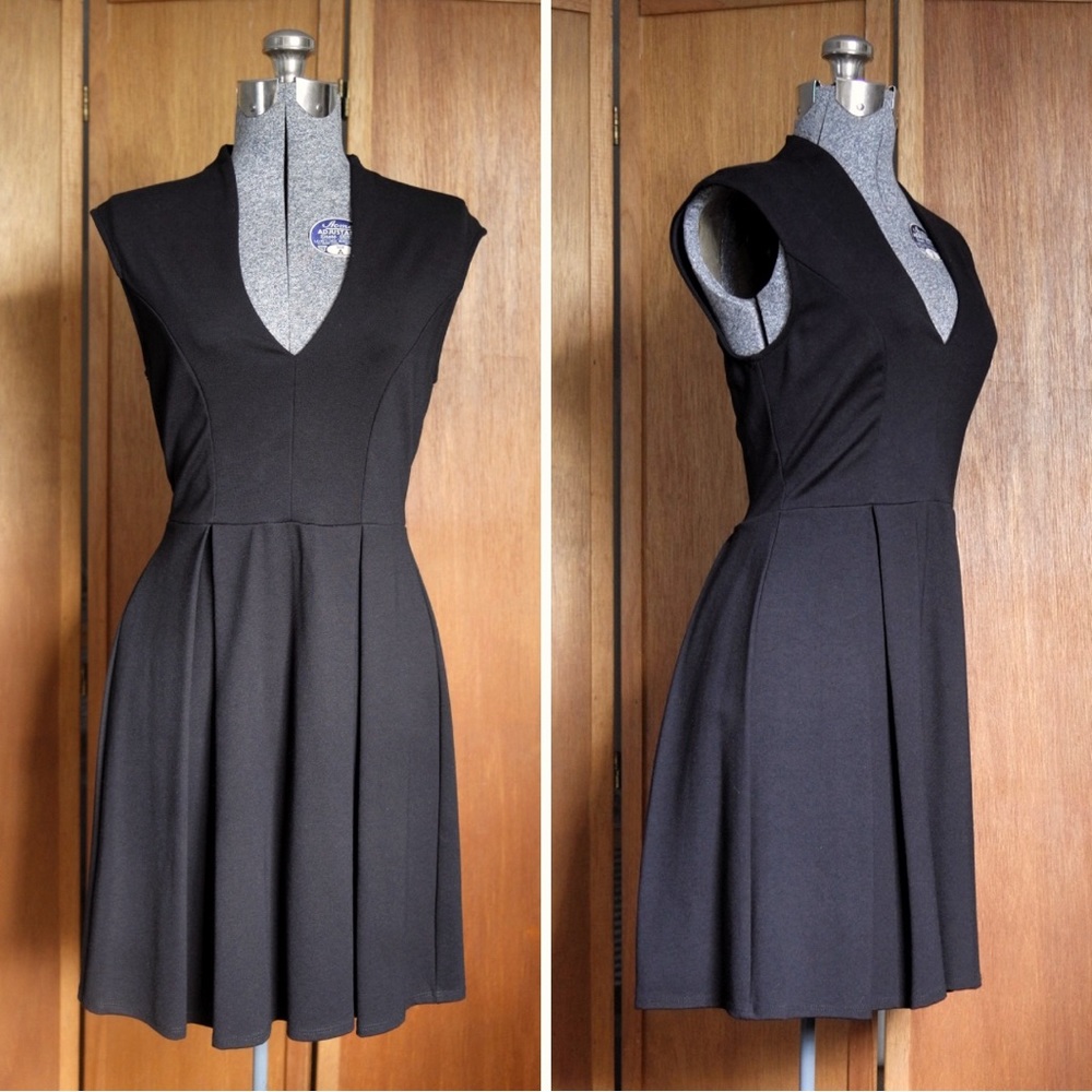 NWT Aqua Little Black Fit & Flare Dress